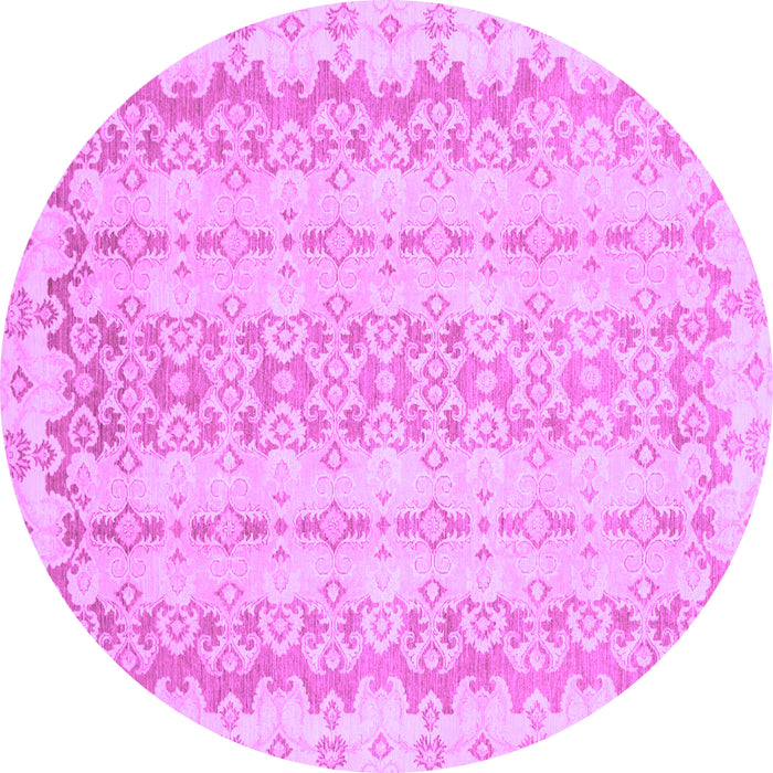 Round Abstract Purple Modern Rug, abs742pur