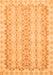 Machine Washable Abstract Orange Modern Area Rugs, wshabs742org