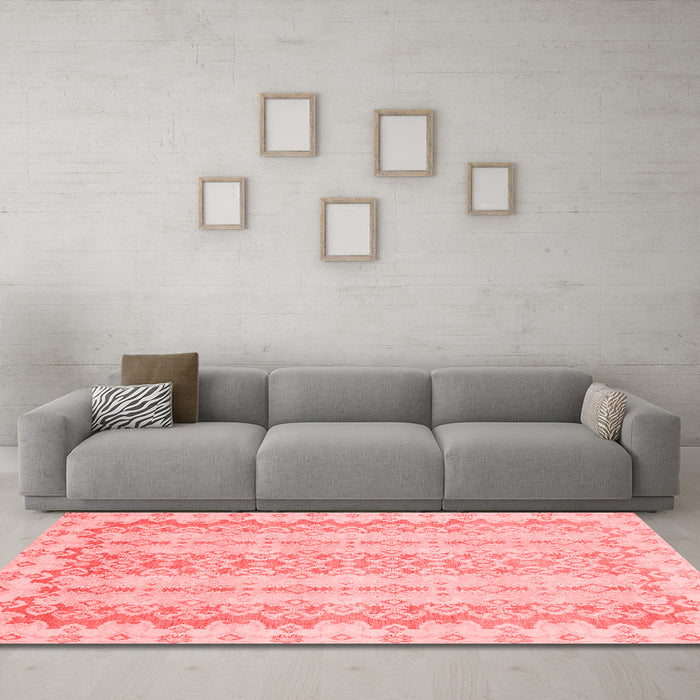Modern Red Washable Rugs