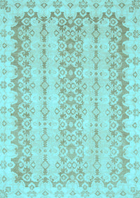 Abstract Light Blue Modern Rug, abs742lblu