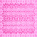 Square Abstract Pink Modern Rug, abs742pnk