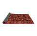 Sideview of Abstract Dark Red Modern Rug, abs743