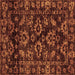 Square Machine Washable Abstract Brown Modern Rug, wshabs743brn