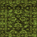 Square Machine Washable Abstract Green Modern Area Rugs, wshabs743grn