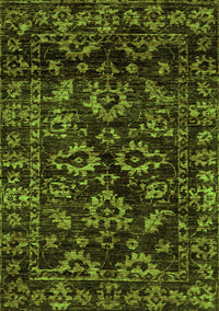 Abstract Green Modern Rug, abs743grn