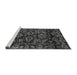 Sideview of Machine Washable Abstract Gray Modern Rug, wshabs743gry