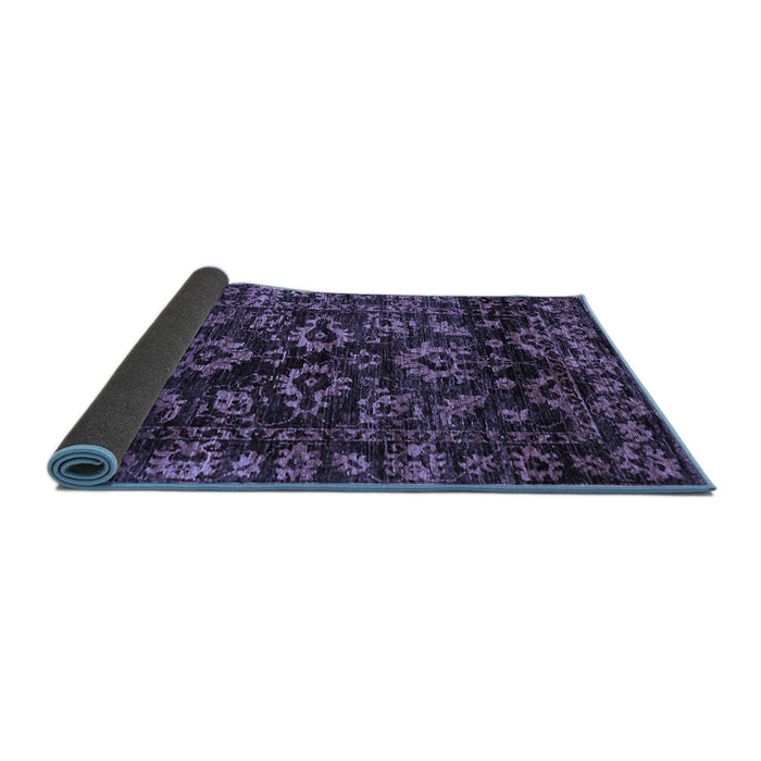 Sideview of Abstract Blue Modern Rug, abs743blu
