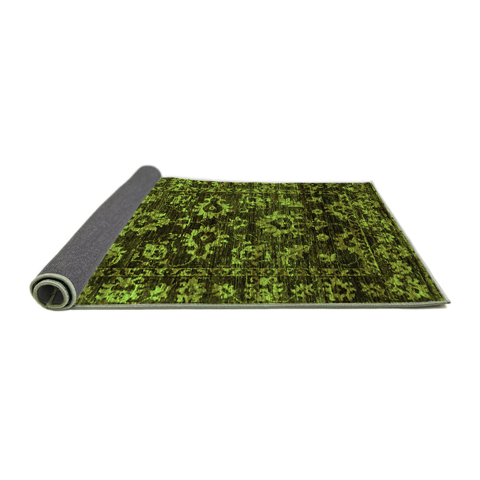 Sideview of Abstract Green Modern Rug, abs743grn