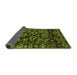 Sideview of Abstract Green Modern Rug, abs743grn