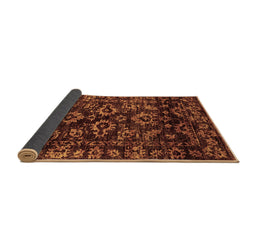 Sideview of Abstract Brown Modern Rug, abs743brn