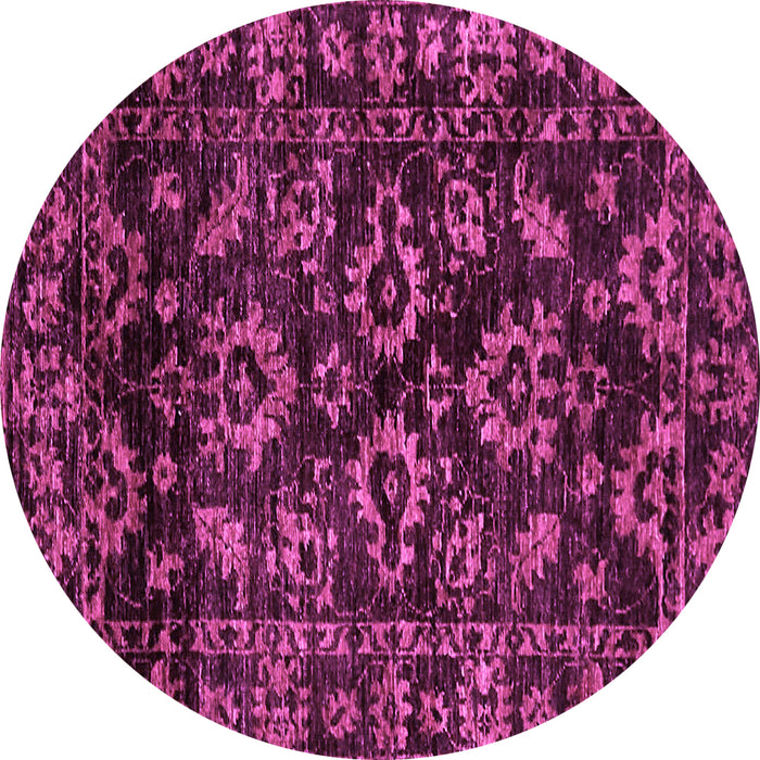 Round Abstract Purple Modern Rug, abs743pur
