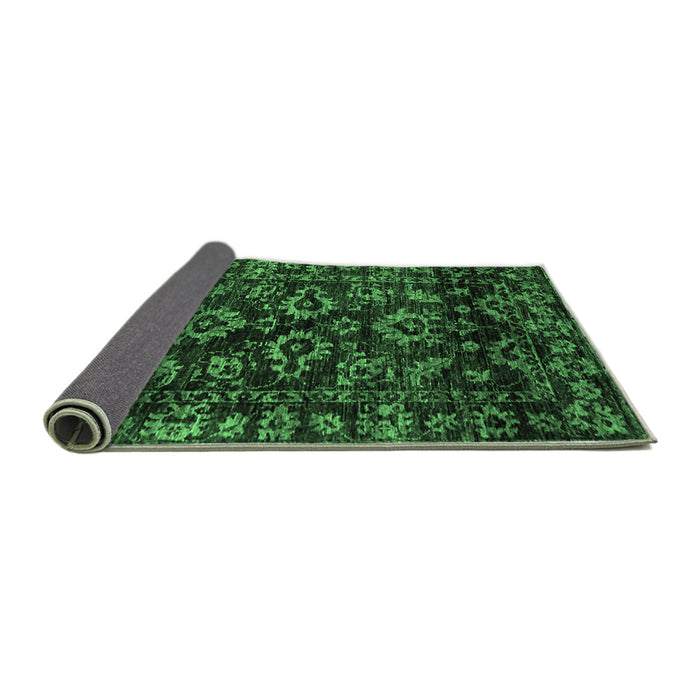 Sideview of Abstract Emerald Green Modern Rug, abs743emgrn