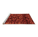 Sideview of Machine Washable Abstract Orange Modern Area Rugs, wshabs743org