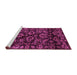 Sideview of Machine Washable Abstract Purple Modern Area Rugs, wshabs743pur