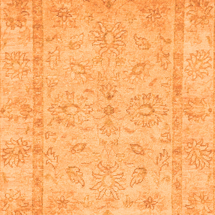 Machine Washable Oriental Orange Traditional Area Rugs, wshabs744org