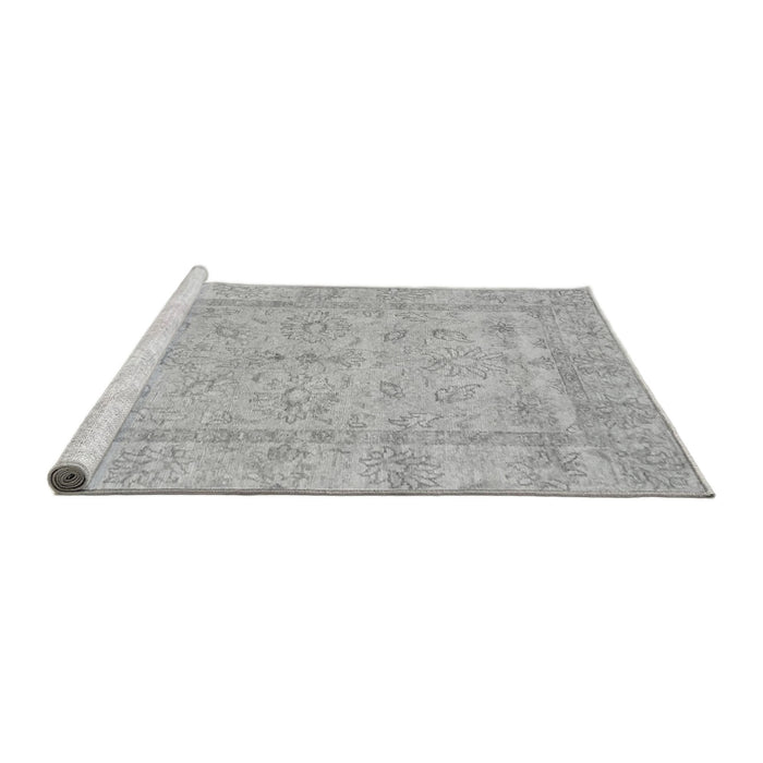 Sideview of Machine Washable Oriental Gray Traditional Rug, wshabs744gry