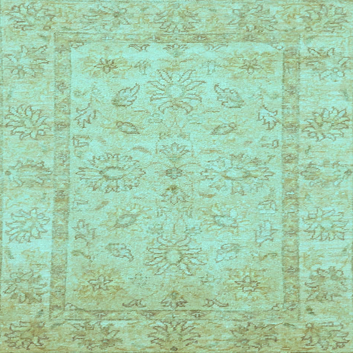 Square Oriental Light Blue Traditional Rug, abs744lblu