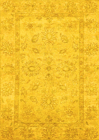 Oriental Yellow Traditional Rug, abs744yw