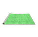 Sideview of Machine Washable Oriental Emerald Green Traditional Area Rugs, wshabs744emgrn