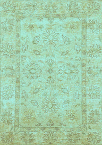 Oriental Light Blue Traditional Rug, abs744lblu