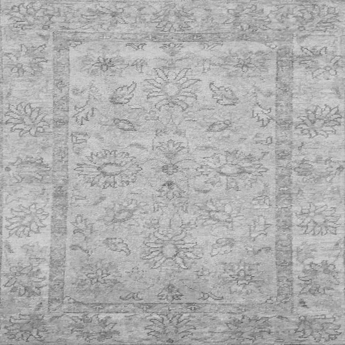 Square Machine Washable Oriental Gray Traditional Rug, wshabs744gry