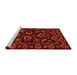 Sideview of Machine Washable Abstract Dark Red Rug, wshabs745