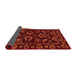 Sideview of Abstract Dark Red Oriental Rug, abs745