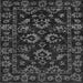 Square Oriental Gray Traditional Rug, abs745gry