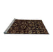 Sideview of Machine Washable Oriental Light Blue Traditional Rug, wshabs745lblu