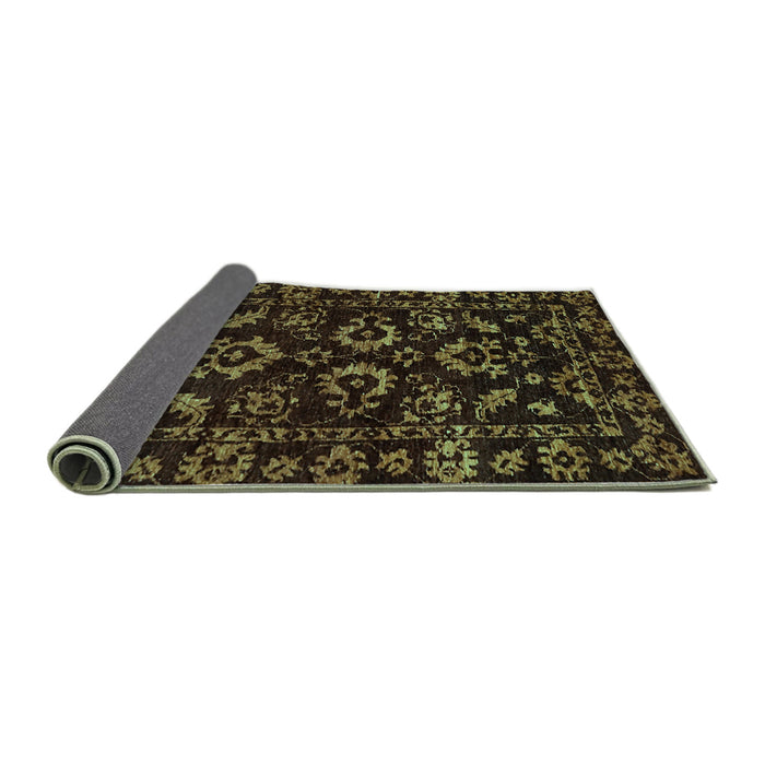 Sideview of Oriental Turquoise Traditional Rug, abs745turq