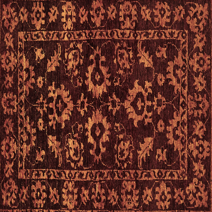 Square Machine Washable Oriental Brown Traditional Rug, wshabs745brn