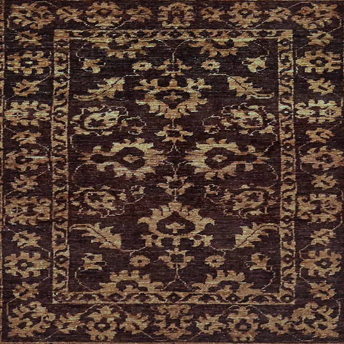 Square Oriental Light Blue Traditional Rug, abs745lblu