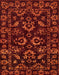 Abstract Dark Red Oriental Rug, abs745