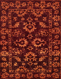 Machine Washable Abstract Dark Red Rug, wshabs745