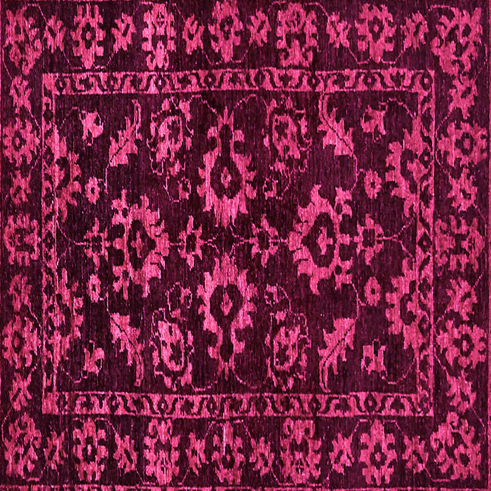 Square Oriental Pink Traditional Rug, abs745pnk