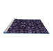 Sideview of Machine Washable Oriental Blue Traditional Rug, wshabs745blu