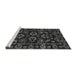 Sideview of Machine Washable Oriental Gray Traditional Rug, wshabs745gry