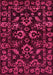 Machine Washable Oriental Pink Traditional Rug, wshabs745pnk