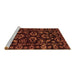 Sideview of Machine Washable Oriental Brown Traditional Rug, wshabs745brn