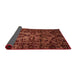 Sideview of Abstract Dark Red Modern Rug, abs746