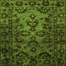 Square Abstract Green Modern Rug, abs746grn