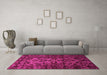 Machine Washable Abstract Pink Modern Rug in a Living Room, wshabs746pnk