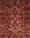 Abstract Dark Red Modern Rug, abs746