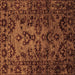 Square Abstract Brown Modern Rug, abs746brn