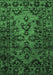 Machine Washable Abstract Emerald Green Modern Area Rugs, wshabs746emgrn