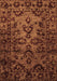 Machine Washable Abstract Brown Modern Rug, wshabs746brn