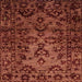 Square Abstract Dark Red Modern Rug, abs746