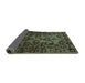 Sideview of Abstract Turquoise Modern Rug, abs746turq