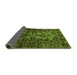 Sideview of Abstract Green Modern Rug, abs746grn