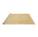 Sideview of Machine Washable Abstract Mustard Yellow Rug, wshabs747